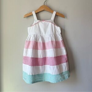 Pink & White Seersucker Poofy Easter Dress Size 3T